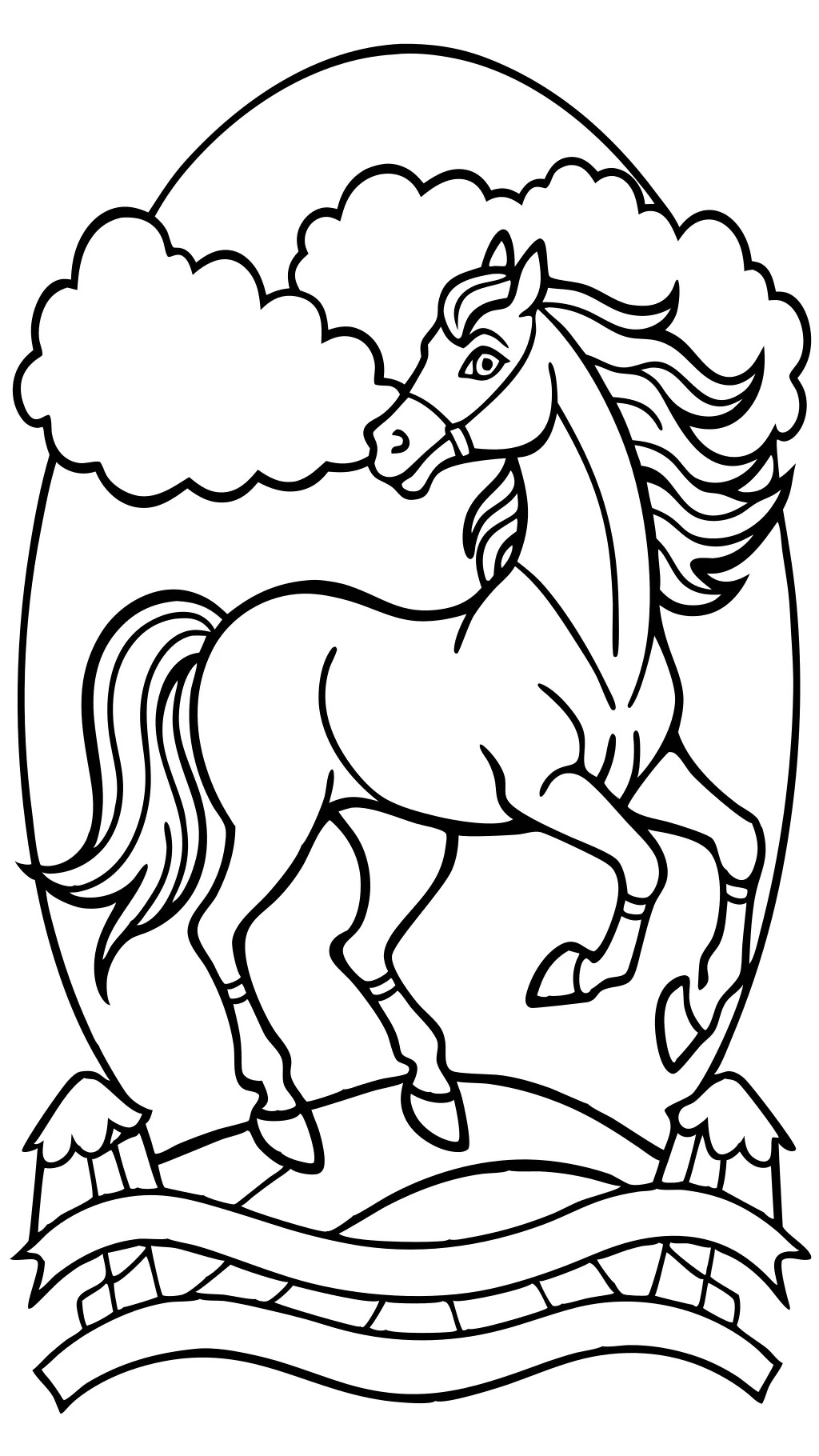 coloriages de chevaux de course